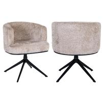 Richmond Interiors Valgomojo kėdė Cheyenne lovely beige pasukama