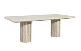 Richmond Interiors Valgomojo stalas Nebula grey 225 faux travertine