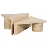 Lima Design Kavos staliukas Fictus set of 2 faux travertine (Beige)