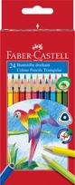 Spalvoti pieštukai Faber-Castell Parrot, 24 spalvų, tribriauniai