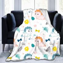 Dinozaurų pledas Vaikams Berniukams Gyvūno Flanelės Vilnos Pledas Dinozaurų Pledai Sofai Lovai Miegamojo Svetainei 75x90cm gray