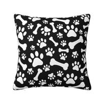 Dog Paw Cat Heart Footprints Cushion Cover 40*40 cm Polyester Throw Pillow Case Bedroom Decoration Bedding Sofa Pillowcase 30x30cm 12x12in white
