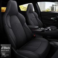 Oshan X5 Four Seasons Universal Leather Seat Cushion - Full Surround for Five Seats Car Model Year black