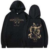 90s Retro Clair Obscur Expédition 33 Hoodie Unisex Game Player Cosplay Pullover Sweatshirt Fashion Long Sleeve Hoody Streetwear 2XL black