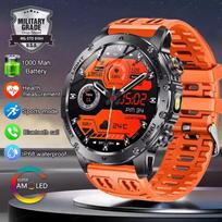 T-Rex 3 Karinio lygio 1000mAh baterija Išmanusis laikrodis IP68 atsparus vandeniui GPS Bluetooth skambučiai AMOLED HD Vyriškas Sportinis 2025 Naujas Išmanusis Laikrodis Sports Watch oranžinė