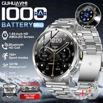2026 New T-REX3 Outdoor Smart Watch 1.85inch AMOLED 1000mAh Large Battery 5ATM Waterproof Voice Call Sports Men Fitness Bracelet 1000mAh Battery gray