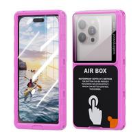 Prabangus IP68 atsparus vandeniui telefono dėklas, skirtas Samsung Galaxy S25 Ultra S24 S23 S22 Plus S21 S20 FE S10 Lite S9 S8 360 pilnas dangtelis Air Box Galaxy S20 rožinė