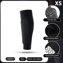 Honeycomb Shin Guards Ski Leg Pads Breathable Anti Collision Soccer Basketball Cycling Protective Elastic Sport Leggings 1Pc XS juoda