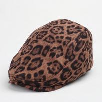 Fashion Leopard Print Beret Women Autumn Winter Thick Warm Hats Trend Hip Hop Women's Hat Vintage Berets Male black