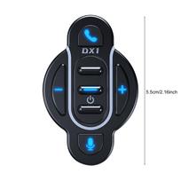Motorcycle BT Controller Handlebar Remote Waterproof Call Music Controller Voice Assistant Media Button Remote for Bicycle Electric Bike Motorcycle black
