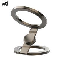 1PCS  MagSafe Zinc Alloy Gyro Phone Ring Holder, 360° Rotatable Foldable Magnetic Stand Stress Relief Finger Fidget gray