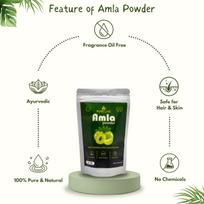 Pure Amla Powder for Hair Growth & Grey Hair | 100% Natural Indian Gooseberry (Amlaki) Powder | Herbal Hair Mask, Hair Pack & Face Pack | Ayurveda black