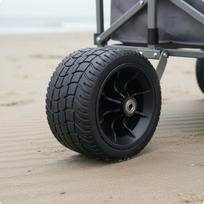7 Inch Tank Wheel Wear Resistant Camping Cart Replacement Smooth Rolling for Beach Vshape 175-73mm