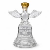Vintage Spread Winged Eagle Liberty Bell Glass Decanter US 250 Years Commemorative Liquor Dispenser Clear Crystal Wine Bottle white