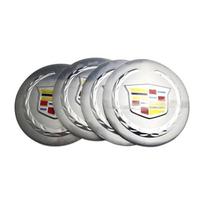4 vnt. 56 mm automobilio ratlankio centrinis lipdukas, stebulės emblema Cadillac ATS CTS DTS STS SLS SLR XLR BLS Seville Escalade Deville Tiburon CT6 gray