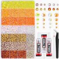 20000Pcs Bedazzling Kit with 3Pcs B7000 Jewelry Glue Resin Rhinestones for Crafting Crafts Bedazzler Kit Flatback Gems