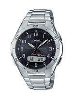 Casio WAVECEPTOR Pasaulio radijo bangomis valdomas saulės energija maitinamas laikrodis Kombinuotas modelis Laikrodis [Casio] 6 juostų analoginis-skaitmeninis WVA-M640D-1A2JF Vyriškas gray