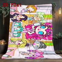 Avatar World Game Character 2D Flat Pattern Flannel Blanket High quality All Seasons Warmth and Comfort Perfect for Christmas Gifts. 150cm x 200cm