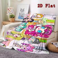 Avatar World Game Character 2D Flat Pattern Flannel Blanket High quality All Seasons Warmth and Comfort Perfect for Christmas Gifts. 80cm x 120cm black