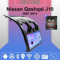 Automobilio radijas Android Auto Carplay skirtas Nissan Qashqai J10 2007-2013 Multimedijos grotuvas galvos blokas Stereo GPS navigacija BT WIFI 1+16GB 1+16GB,B blue