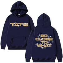 Dainininkė Tate McRae So Close To What Miss Possessive Tour 2025 Hoodies Vyrams Moterims Mados Vintage Fleece Puloveriai su Gobtuvu M tamsiai mėlyna spalva