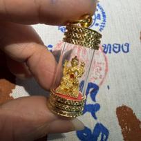 Authentic Thai Buddhist Four-Sided Talisman Tube Taixinyuan brown