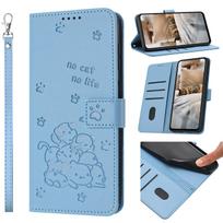 Cute Cat Case for Samsung Galaxy A72 A52 A52S A42 A32 A22 A22S A12 A71 A51 A41 A31 A21S A11 Phone Case Leather Wallet Flip Cover Galaxy A11 white