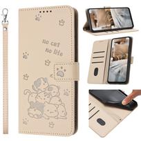 Cute Cat Case for Samsung Galaxy A72 A52 A52S A42 A32 A22 A22S A12 A71 A51 A41 A31 A21S A11 Phone Case Leather Wallet Flip Cover Galaxy A52 5G gray