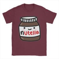 Nutella šokolado marškinėliai Unisex grynos medvilnės Vintažiniai marškinėliai Apvalios apykaklės marškinėliai Trumpomis rankovėmis viršutiniai drabužiai Idėja dovanai XL black
