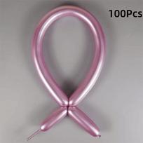100Pcs Metallic Latex Balloons Glossy Metal Inflatable Balloon Decorations  Party Decoration rožinė