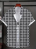 Funny playing cards patterns 3D Print Hawaiian Men's Shirts For Men Tops Quick Dry Beach Shirts Summer Daily Men's Clothing 4XL black