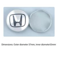 4 vnt. 58 mm automobilio ratlankio centrinis dangtelis Rato stebulės dangtelis Ratlankio stebulės apsauga nuo dulkių Emblema Honda Civic CRV Accord Fit Odysse Automobilio aksesuaras gray