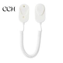 Remote Control Rack Magnetic Holder with Spring Rope Self-adhesive No Drill TV Air Conditioner Anti-Loss Retractable Leash Wall Mount Mounted white