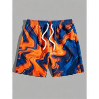 Dragon Ball Broly Legendary Super Saiyan Manga Print Quick Dry Shorts Men Casual Beach Wear Gym Workout Sports Board Shorts 6XL orange