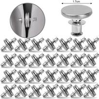 Magnetiniai Užuolaidų Mygtukų Klipai Nuimami Langų Tinklelio Metaliniai Magnetiniai Sagtelės Miegamojo Šviesos Neleidžiantys Užuolaidų Užsegimo Klipai 4PCS(2Pairs) gray
