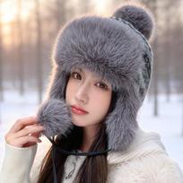Fair Isle Style Thick Warm Knitted Scarf For Women Winter One Size pilka