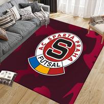 AC Sparta Praha flanelinio rašto kvadratinis kilimas, plotinis kilimas, kilimėlis svetainei, miegamajam, sofai, žaidimų kambariui, neslystantis grindų kilimėlis 40x60cm( 15x23in ) white