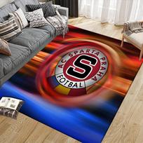AC Sparta Praha flanelinio rašto kvadratinis kilimas, plotinis kilimas, kilimėlis svetainei, miegamajam, sofai, žaidimų kambariui, neslystantis grindų kilimėlis 40x60cm( 15x23in )