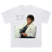 Singer Michael Jackson HIStory Vintage T-shirt Men and Women Summer Clothing Breathable Round Neck Short Sleeved Top M black