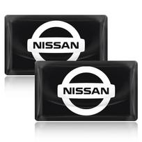 2/10pcs Car Interior Badge Sticker 3D Epoxy Glue Decals Accessories For Nismo Nissan Almera Tiida Juke Teana Qashqai 350Z 370Z black