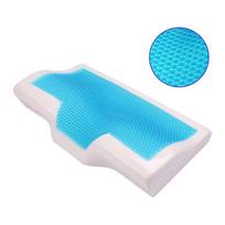Silicone Gel Memory Foam Cooling Butterfly Pillow Small Gel (50*30 cm) blue