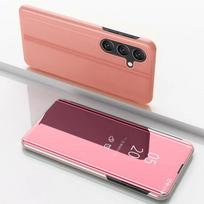 For Samsung Galaxy A57 A56 A55 A54 A53 A52 A37 A36 A35 A26 A25 A17 A16 A15 A07 A06 A05S A05 Mirror Clear View Flip Phone Case Galaxy A55 5G brown