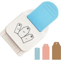 „Craft Tag Punch“, etiketės formos popieriaus perforatorius 3 viename „Craft Tag Punch“ Dovanų etiketės perforatorius 1,5/2/ 2,5 colio rankdarbių perforatorius C-square shape