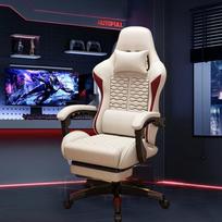 Patogus ergonomiškas žaidimų ir kompiuterio kėdė ilgoms valandoms white