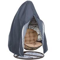 Vandeniui atsparus kiaušinio formos pakabinamo krėslo dulkių uždangalas - Užtrauktuku, Lauko 210D Oksfordo audinys 115*190CM Single 0.5kg Zipper gray