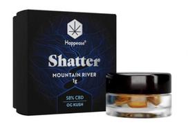 Happease Mountain River Shatter 58 % CBD ekstraktas, 1 g