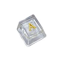 Handmade Clear Resins Keycaps With 3D Letter Universal OEM Height For Customs Mechanical Keyboards white