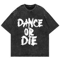 Cotton T-Shirt The Dead Dance Lady Gaga Mayhem Ball TShirts Men women TShirt Halloween Gift Oversize Mineral Wash Tops L gray