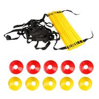 Football Training  Ladder Speed  Train Kit  Football Ladder Soccer Cones Training Equipment with Bag black