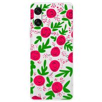 For Sony Xperia 10 VI Cases Xperia 1 VI 1 5 10 V VI Flower Clear TPU Soft Silicone Transparent Back Cases for Sony Xperia 1 VI Sony Xperia 10 V red
